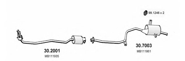 ASSO ART1472 Exhaust System